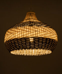 Alternative view of GLOBOSTAR® BARBADOS 01946 Boho Κρεμαστό Φωτιστικό Οροφής με Ντουί 1 x E27 AC 220-240V IP20 - Μπεζ & Λαδί - Μ40 x Π40 x Υ34cm