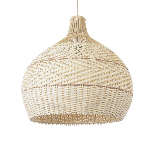 GloboStar® GLOBOSTAR® SANTACRUZ 01951 Boho Κρεμαστό Φωτιστικό Οροφής με Ντουί 1 x E27 AC 220-240V IP20 - Μπεζ & Καφέ - Μ60 x Π60 x Υ60cm