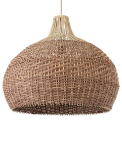 GloboStar® GLOBOSTAR® PANAMA 01953 Boho Κρεμαστό Φωτιστικό Οροφής με Ντουί 1 x E27 AC 220-240V IP20 - Μπεζ & Καφέ - Μ60 x Π60 x Υ60cm