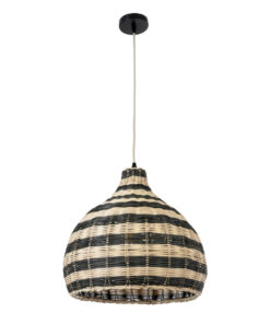 GLOBOSTAR® JAMAICA 01954 Boho Κρεμαστό Φωτιστικό Οροφής με Ντουί 1 x E27 AC 220-240V IP20 - Μπεζ & Λαδί - Μ40 x Π40 x Υ37cm 14 01954 4