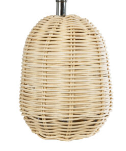 GLOBOSTAR® HASUMI 01958 Boho Επιτραπέζιο Φωτιστικό Πορτατίφ με Ντουί 1 x E27 AC 220-240V IP20 - Μπεζ & Λευκό - Μ18 x Π18 x Υ36cm 13 01958 6