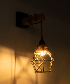 GLOBOSTAR® BELLARIVA 01961 Boho Φωτιστικό Τοίχου - Απλίκα με Ντουί 1 x E27 AC 220-240V IP20 - Μπεζ & Μαύρο - Μ10 x Π30 x Υ43cm 9 01961 3