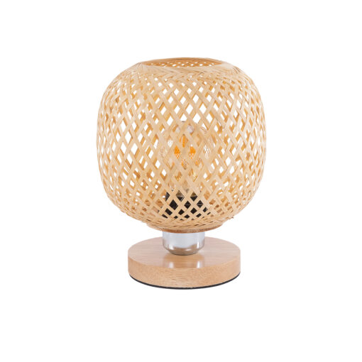 GloboStar® GLOBOSTAR® KERRY 01981 Boho Επιτραπέζιο Φωτιστικό Πορτατίφ με Ντουί 1 x E27 AC 220-240V IP20 - Μπεζ - Μ18 x Π18 x Υ25cm