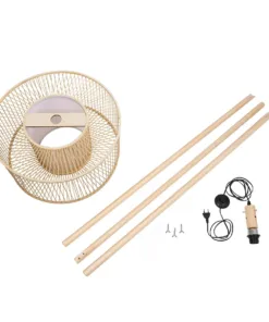 GLOBOSTAR® POPPY 01988 Boho Επιδαπέδιο Φωτιστικό με Ντουί 1 x E27 AC 220-240V IP20 - Μπεζ - Μ58 x Π58 x Υ145.5cm 18 01988 9