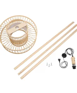 GLOBOSTAR® POPPY 01989 Boho Επιδαπέδιο Φωτιστικό με Ντουί 1 x E27 AC 220-240V IP20 - Μπεζ - Μ58 x Π58 x Υ149cm 18 01989 9