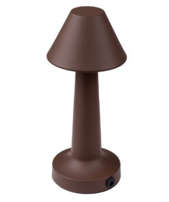 GloboStar® MOLLY 76519 Επαναφορτιζόμενο Επιτραπέζιο Φωτιστικό Πορτατίφ LED 1.5W 105lm 120° DC 5V IP44 Θερμό Λευκό 2700K Dimmable Καφέ Αλουμίνιο - Μ10 x Π10 x Υ23cm - 2 Xρόνια Εγγύηση 13 01ba8e 76518 4