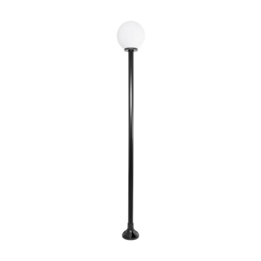 GloboStar® GLOBOSTAR® AGROS 61597 Φωτιστικό Κολωνάκι Κήπου με Ντουί 1 x E27 AC 220-240V Αδιάβροχο IP65 - Λευκό & Μάυρο - Μ30 x Π30 x Υ240cm