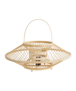 GloboStar® GLOBOSTAR® SORENIA 02005 Boho Επιδαπέδιο Φωτιστικό με Ντουί 1 x E27 AC 220-240V IP20 - Μπεζ - Μ50 x Π50 x Υ18cm