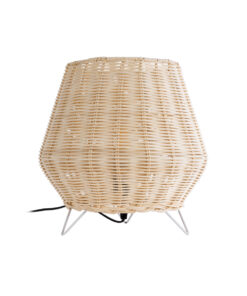 GLOBOSTAR® BOLSON 02010 Boho Επιδαπέδιο Φωτιστικό με Ντουί 1 x E27 AC 220-240V IP20 - Μπεζ & Λευκό - Μ30 x Π30 x Υ30cm 11 02010 4