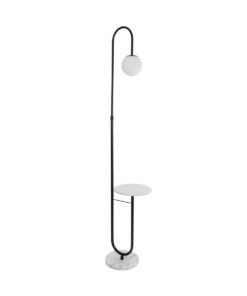 Λευκό Γυαλί με Λευκό Μάρμαρο - Μ30 x Π38 x Υ180cm