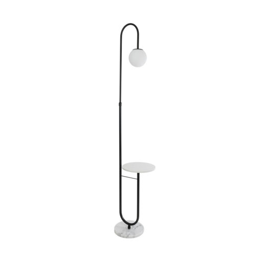 Λευκό Γυαλί με Λευκό Μάρμαρο - Μ30 x Π38 x Υ180cm