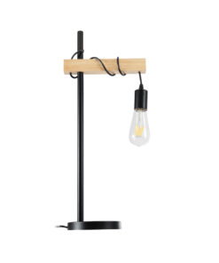 GLOBOSTAR® MINDELO 02032 Μοντέρνο Επιτραπέζιο Φωτιστικό Πορτατίφ με Ντουί 1 x E27 AC 220-240V IP20 - Μαύρο & Μπεζ - Μ25 x Π15 x Υ60cm 15 02032 5