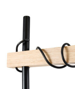 GLOBOSTAR® MINDELO 02032 Μοντέρνο Επιτραπέζιο Φωτιστικό Πορτατίφ με Ντουί 1 x E27 AC 220-240V IP20 - Μαύρο & Μπεζ - Μ25 x Π15 x Υ60cm 18 02032 8