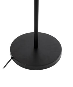 GloboStar® MINDELO 02033 Μοντέρνο Επιδαπέδιο Φωτιστικό Μονόφωτο 1 x E27 IP20 Μαύρο Μέταλλο με Μπεζ Ξύλο - Μ35 x Π24 x Υ150cm 19 02033 9