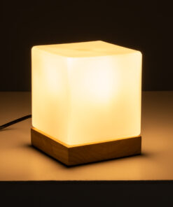 Alternative view of GLOBOSTAR® DERYA 02035 Μοντέρνο Επιτραπέζιο Φωτιστικό Πορτατίφ με Ντουί 1 x E27 AC 220-240V IP20 - Μπεζ - Μ12 x Π12 x Υ15cm