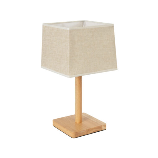 GloboStar® GLOBOSTAR® KOLIPE 02038 Boho Επιτραπέζιο Φωτιστικό Πορτατίφ με Ντουί 1 x E27 AC 220-240V IP20 - Μπεζ - Μ18 x Π18 x Υ25cm