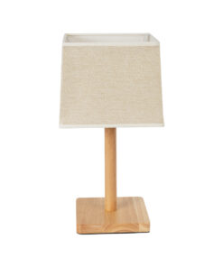 GLOBOSTAR® KOLIPE 02038 Boho Επιτραπέζιο Φωτιστικό Πορτατίφ με Ντουί 1 x E27 AC 220-240V IP20 - Μπεζ - Μ18 x Π18 x Υ25cm 12 02038 4