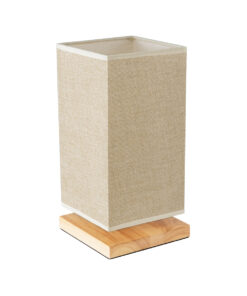 GloboStar® GLOBOSTAR® ARUBA 02041 Boho Επιτραπέζιο Φωτιστικό Πορτατίφ με Ντουί 1 x E27 AC 220-240V IP20 - Μπεζ - Μ15 x Π15 x Υ30cm