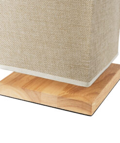 GLOBOSTAR® ARUBA 02041 Boho Επιτραπέζιο Φωτιστικό Πορτατίφ με Ντουί 1 x E27 AC 220-240V IP20 - Μπεζ - Μ15 x Π15 x Υ30cm 12 02041 6