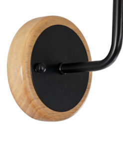 GLOBOSTAR® MANU 02043 Μοντέρνο Φωτιστικό Τοίχου - Απλίκα με Ντουί 1 x E27 AC 220-240V IP20 - Μαύρο & Μπεζ - Μ18 x Π20 x Υ37cm 14 02043 7