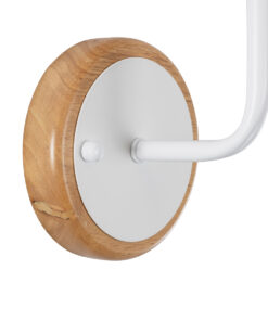 GLOBOSTAR® MANU 02044 Μοντέρνο Φωτιστικό Τοίχου - Απλίκα με Ντουί 1 x E27 AC 220-240V IP20 - Λευκό & Μπεζ - Μ18 x Π20 x Υ37cm 14 02044 7