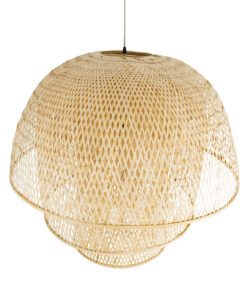 GLOBOSTAR® HIROKA 02046 Boho Κρεμαστό Φωτιστικό Οροφής με Ντουί 1 x E27 AC 220-240V IP20 - Μπεζ - Μ100 x Π100 x Υ110cm 15 02046 7