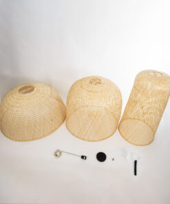 GLOBOSTAR® HIROKA 02046 Boho Κρεμαστό Φωτιστικό Οροφής με Ντουί 1 x E27 AC 220-240V IP20 - Μπεζ - Μ100 x Π100 x Υ110cm 17 02046 9