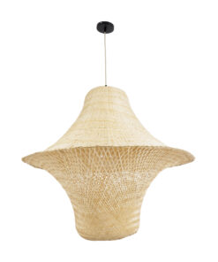 GLOBOSTAR® JUNIPER 02047 Boho Κρεμαστό Φωτιστικό Οροφής με Ντουί 1 x E27 AC 220-240V IP20 - Μπεζ - Μ100 x Π100 x Υ90cm 14 02047 04