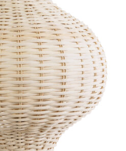 GloboStar® ALADDIN 02050 Boho Επιδαπέδιο Φωτιστικό Μονόφωτο 1 x E27 IP20 Μπεζ Ξύλο - Μ40 x Π40 x Υ120cm 13 02050 6