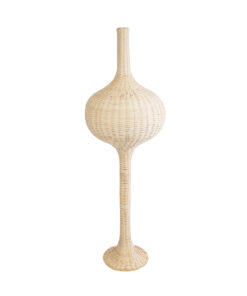 GloboStar® ALADDIN 02051 Boho Επιδαπέδιο Φωτιστικό Μονόφωτο 1 x E27 IP20 Μπεζ Ξύλο - Μ50 x Π50 x Υ150cm 11 02051 4