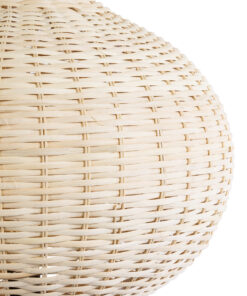 GloboStar® ALADDIN 02051 Boho Επιδαπέδιο Φωτιστικό Μονόφωτο 1 x E27 IP20 Μπεζ Ξύλο - Μ50 x Π50 x Υ150cm 13 02051 6