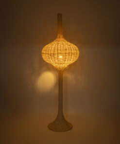 Alternative view of GloboStar® ALADDIN 02052 Boho Επιδαπέδιο Φωτιστικό Μονόφωτο 1 x E27 IP20 Μπεζ Ξύλο - Μ60 x Π60 x Υ180cm