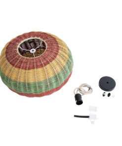 GLOBOSTAR® CABALLEROS 02055 Boho Κρεμαστό Φωτιστικό Οροφής με Ντουί 1 x E27 AC 220-240V IP20 - Πολύχρωμο - Μ40 x Π40 x Υ25cm 19 02055 10