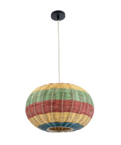 GLOBOSTAR® CABALLEROS 02055 Boho Κρεμαστό Φωτιστικό Οροφής με Ντουί 1 x E27 AC 220-240V IP20 - Πολύχρωμο - Μ40 x Π40 x Υ25cm 13 02055 4