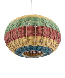 GLOBOSTAR® CABALLEROS 02055 Boho Κρεμαστό Φωτιστικό Οροφής με Ντουί 1 x E27 AC 220-240V IP20 - Πολύχρωμο - Μ40 x Π40 x Υ25cm 15 02055 6