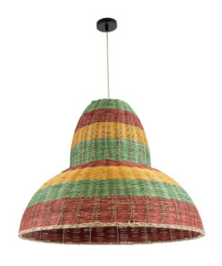 GLOBOSTAR® CABALLEROS 02058 Boho Κρεμαστό Φωτιστικό Οροφής με Ντουί 1 x E27 AC 220-240V IP20 - Πολύχρωμο - Μ70 x Π70 x Υ60cm 14 02058 4