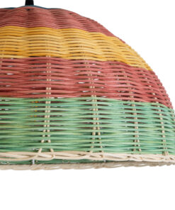 GLOBOSTAR® CABALLEROS 02060 Boho Κρεμαστό Φωτιστικό Οροφής με Ντουί 1 x E27 AC 220-240V IP20 - Πολύχρωμο - Μ40 x Π40 x Υ20cm 17 02060 8