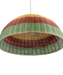 GLOBOSTAR® CABALLEROS 02061 Boho Κρεμαστό Φωτιστικό Οροφής με Ντουί 1 x E27 AC 220-240V IP20 - Πολύχρωμο - Μ70 x Π70 x Υ34cm 15 02061 6