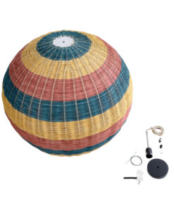 GLOBOSTAR® CABALLEROS 02064 Boho Κρεμαστό Φωτιστικό Οροφής με Ντουί 1 x E27 AC 220-240V IP20 - Πολύχρωμο - Μ100 x Π100 x Υ100cm 19 02064 10