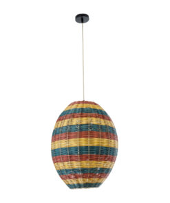 GLOBOSTAR® CABALLEROS 02065 Boho Κρεμαστό Φωτιστικό Οροφής με Ντουί 1 x E27 AC 220-240V IP20 - Πολύχρωμο - Μ40 x Π40 x Υ50cm 13 02065 4