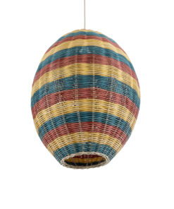 GLOBOSTAR® CABALLEROS 02065 Boho Κρεμαστό Φωτιστικό Οροφής με Ντουί 1 x E27 AC 220-240V IP20 - Πολύχρωμο - Μ40 x Π40 x Υ50cm 15 02065 6