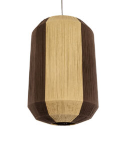 GloboStar® GLOBOSTAR® SALERNO 02076 Boho Κρεμαστό Φωτιστικό Οροφής με Ντουί 1 x E27 AC 220-240V IP20 - Μπεζ & Καφέ - Μ50 x Π50 x Υ80cm