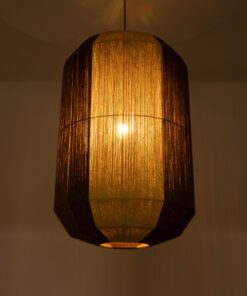 Alternative view of GLOBOSTAR® SALERNO 02076 Boho Κρεμαστό Φωτιστικό Οροφής με Ντουί 1 x E27 AC 220-240V IP20 - Μπεζ & Καφέ - Μ50 x Π50 x Υ80cm