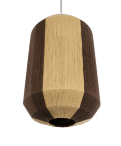 GLOBOSTAR® SALERNO 02076 Boho Κρεμαστό Φωτιστικό Οροφής με Ντουί 1 x E27 AC 220-240V IP20 - Μπεζ & Καφέ - Μ50 x Π50 x Υ80cm 16 02076 6