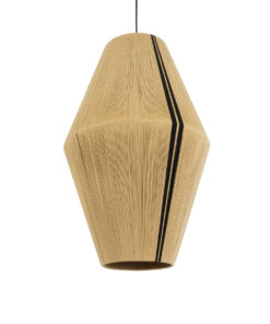 GloboStar® GLOBOSTAR® SALERNO 02077 Boho Κρεμαστό Φωτιστικό Οροφής με Ντουί 1 x E27 AC 220-240V IP20 - Μπεζ & Μαύρο - Μ50 x Π50 x Υ80cm