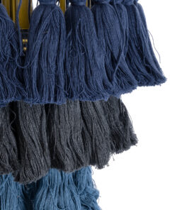 GLOBOSTAR® MISSOULA 02085 Boho Κρεμαστό Φωτιστικό Οροφής με Ντουί 1 x E27 AC 220-240V IP20 - Μπλε, Χρυσό & Μαύρο - Μ30 x Π30 x Υ40cm 17 02085 8