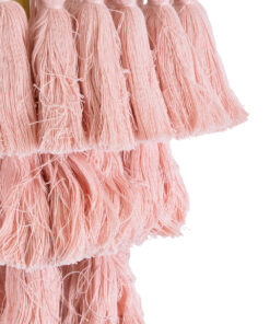 GLOBOSTAR® MISSOULA 02086 Boho Κρεμαστό Φωτιστικό Οροφής με Ντουί 1 x E27 AC 220-240V IP20 - Ροζ & Χρυσό - Μ30 x Π30 x Υ40cm 17 02086 8