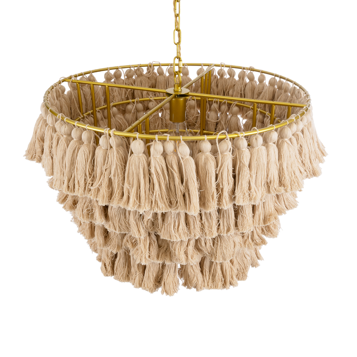 GLOBOSTAR® MISSOULA 02088 Boho Κρεμαστό Φωτιστικό Οροφής με Ντουί 1 x E27 AC 220-240V IP20 - Μπεζ & Χρυσό - Μ60 x Π60 x Υ40cm 8 GLOBOSTAR® MISSOULA 02088 Boho Κρεμαστό Φωτιστικό Οροφής με Ντουί 1 x E27 AC 220-240V IP20 - Μπεζ & Χρυσό - Μ60 x Π60 x Υ40cm - Image 6