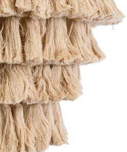 GLOBOSTAR® MISSOULA 02088 Boho Κρεμαστό Φωτιστικό Οροφής με Ντουί 1 x E27 AC 220-240V IP20 - Μπεζ & Χρυσό - Μ60 x Π60 x Υ40cm 18 02088 8