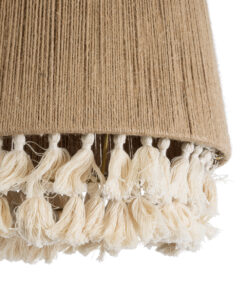 GLOBOSTAR® PUERTORICO 02092 Boho Κρεμαστό Φωτιστικό Οροφής με Ντουί 1 x E27 AC 220-240V IP20 - Μπεζ & Λευκό - Μ40 x Π40 x Υ45cm 15 02092 8